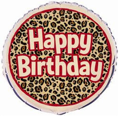 Cheetah Birthday Foil Balloon - 46cm
