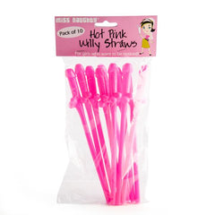 Dicky Straws - Hot Pink (10 pack)