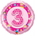 Age 3 Pink Fairies Foil Balloon - 46cm
