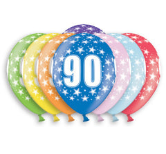 Helium Quality Printed 90 Assorted Colours Balloons