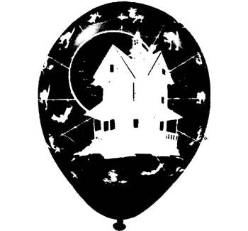 Helium Quality Printed Haunted House Balloons
