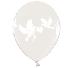 Helium Quality Printed Doves Balloons