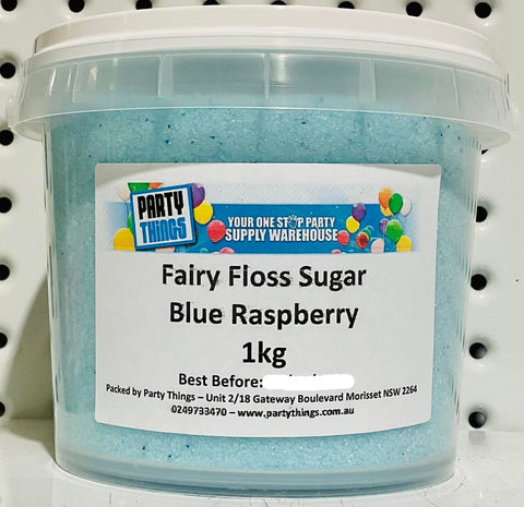 Fairy Floss Sugar - Blue Raspberry 1kg