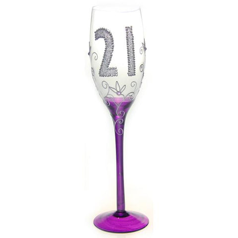 21st Birthday Champagne Flute