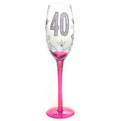 40th Birthday Champagne Flute