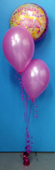 2 Metallic Balloons & Happy Birthday Foil - Staggered