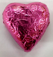 Milk Chocolate Hearts - Hot Pink - 500g (60)