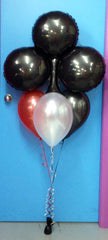 Jumbo Club Foil & 3 Metallic Balloon Arrangement - Stacked