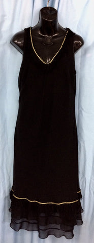 Flapper - Long Black Dress (Hire Only)