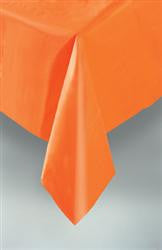 Orange Plastic Table Cover - Rectangle