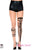 Skeleton Grabbing Leg Pantyhose - Black/Beige