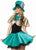 Mad Hatter - Green & Gold Dress (Hire Only)