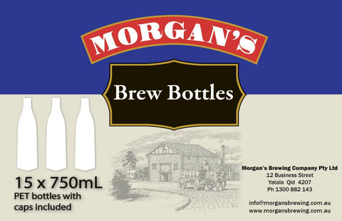 Morgans Brewers Bottles. 15 x 750ml PET