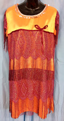 Flapper - Short Orange Dress (Hire Only)