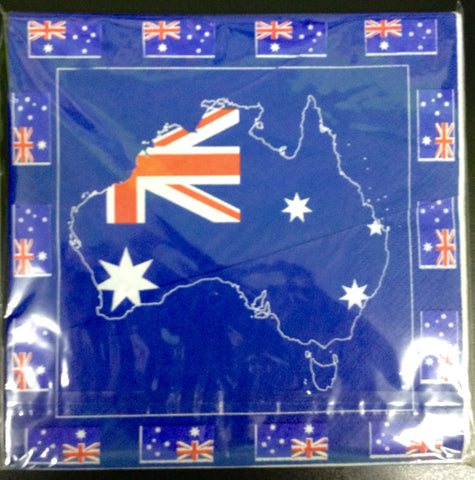 Aussie Map Napkins (20 pack)
