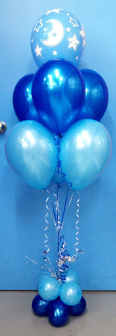 1 Print & 6 Metallic Balloon Arrangement - Stacked On Spray