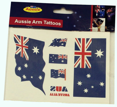 Aussie Temporary Arm Tattoos  - (6 pack)