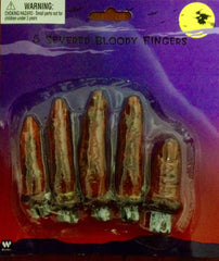 5 Severed Bloody Fingers