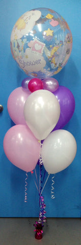 Baby Shower Bubble & 6 Standard Balloon Arrangement