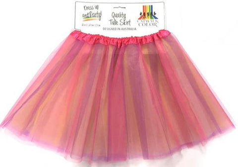 Adult Tulle Tutu/Skirt - Pink Rainbow