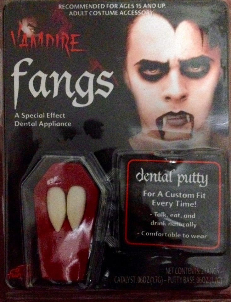 Vampire Fangs with Coffin Case