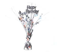 Pick Onion Weight - Happy Birthday - Silver