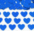 Table Scatters Hearts - Blue/13mm