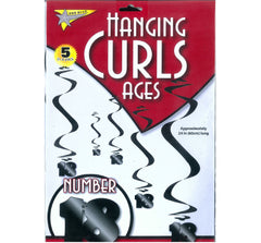 Hanging Curls 18 - Black (5 pack)