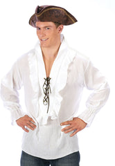 Pirate - White Lace Up Shirt (Hire Only)