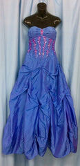 Ball Room Gown - Blue Strapless (Hire Only)