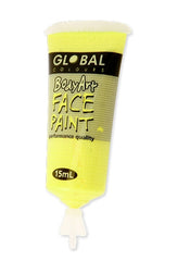 Body Art Face Paint - Flouro Yellow - 15ml