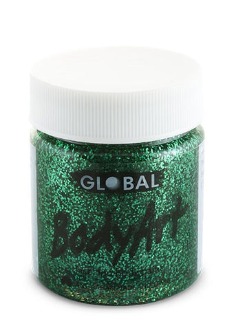 Body Art Face Paint - Green Glitter - 45ml