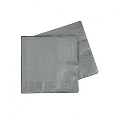 Metalic Silver Cocktail Napkins (40 pack)
