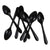 Black Plastic Desert Spoons (20 pack)