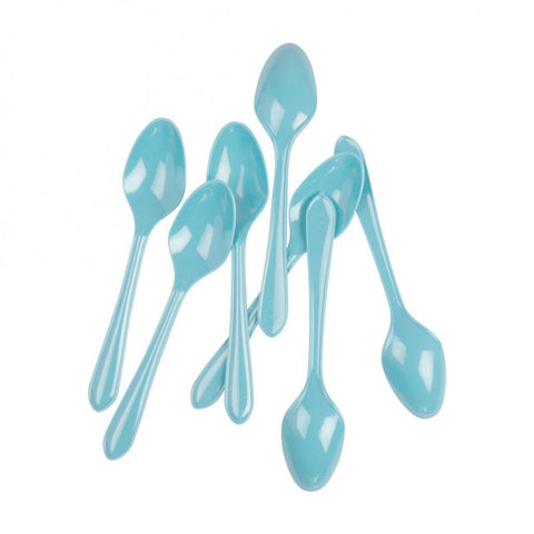 Pastel Blue Plastic Desert Spoons (20 pack)