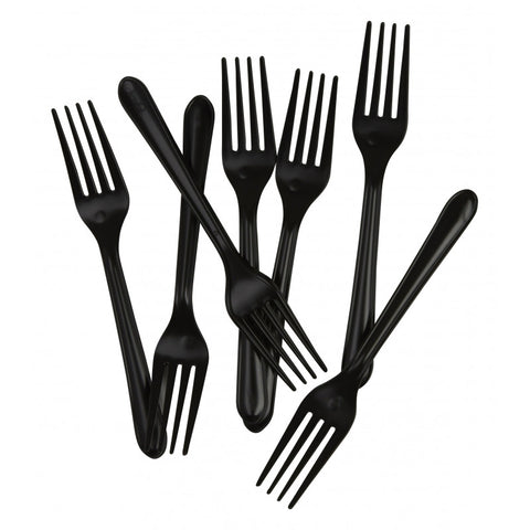 Black Plastic Forks (20 pack)