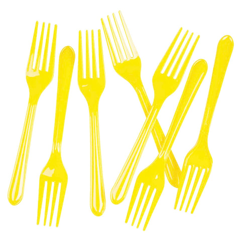 Yellow Plastic Forks (20 pack)