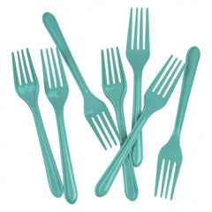 Turquoise Plastic Forks (20 pack)