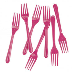 Magenta Plastic Forks (20 pack)