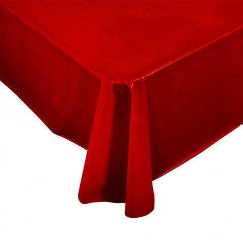 Apple Red Plastic Table Cover - Rectangle
