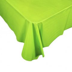 Lime Green Plastic Table Cover - Rectangle