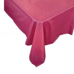 Magenta Plastic Table Cover - Rectangle