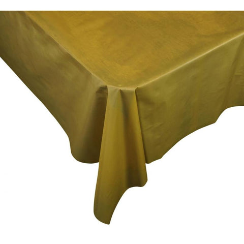 Metalic Gold Plastic Table Cover - Rectangle