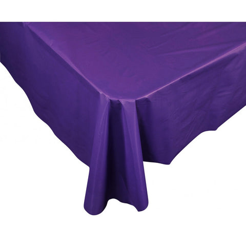 Purple Plastic Table Cover - Rectangle