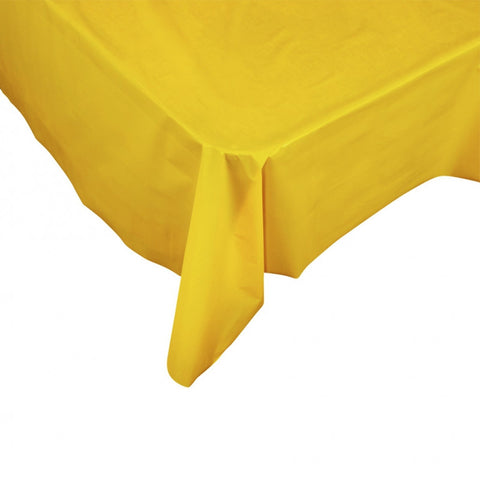 Yellow Plastic Table Cover - Rectangle