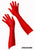 Satin Red Gloves - 49cm