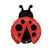 Holographic Red Lady Bug Jumbo Foil Balloon - 68cm