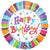 Happy Birthday Radiant Holographic Foil Balloon - 81cm