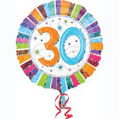 Radiant Birthday Foil Balloon - 30th - 45cm