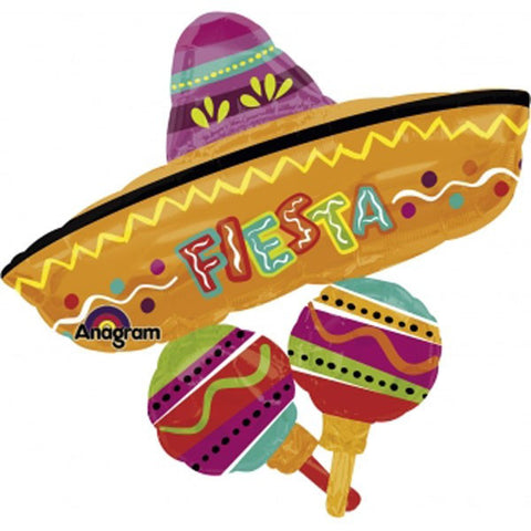 Fiesta Fun Cluster & Maracas Foil Balloon - 81cm